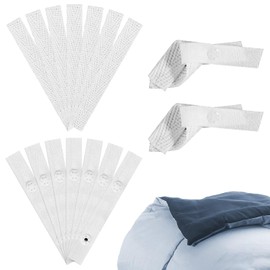 Gosknor Pack of 16 duvet clips, duvet clips for securing inserts, retaining clip for duvet cover, corner press studs for duvet covers to hold the duvet cover in place