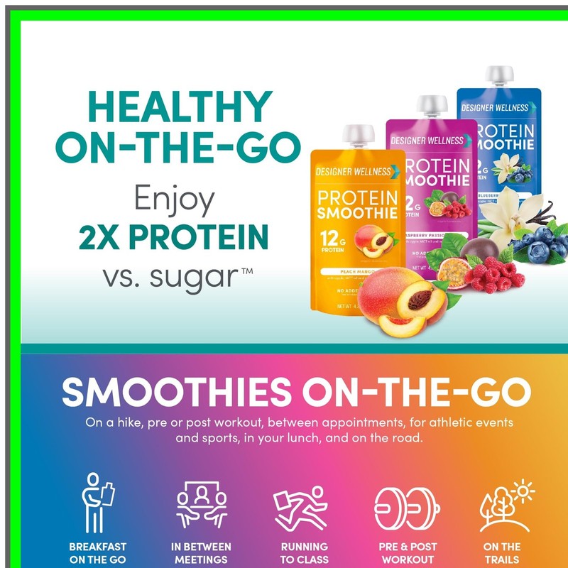 MODAIS Super Fruit Protein Smoothie Blend with 12g Low Carb