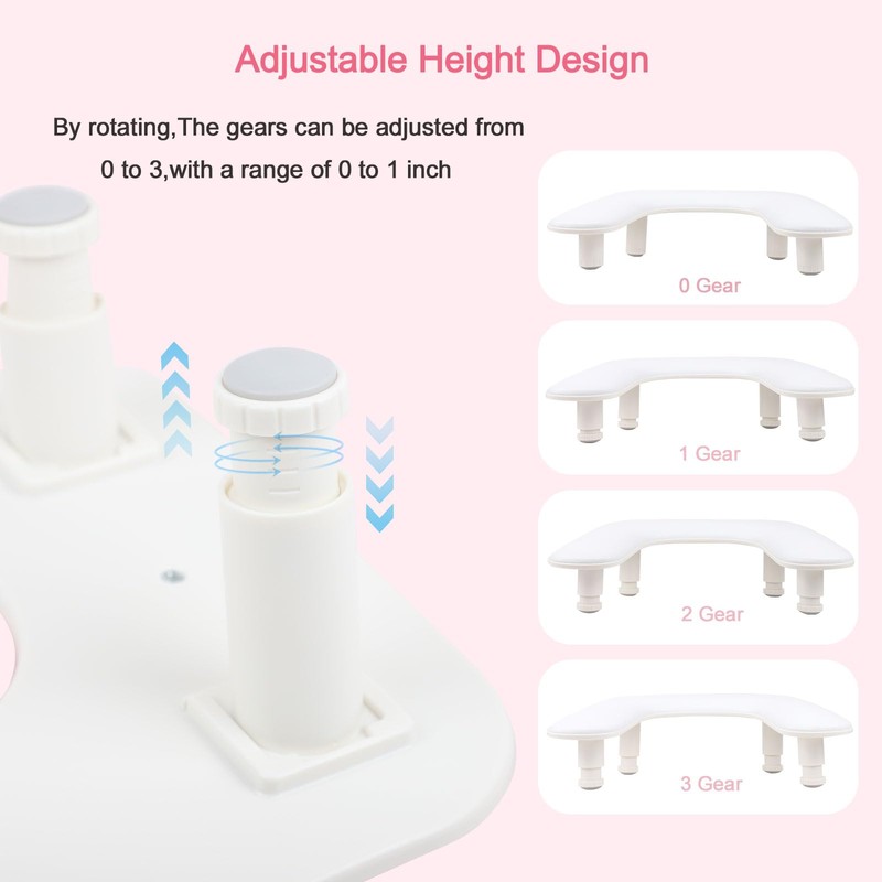 Arm Rest for Nails Tech with Nail Table Mat,Adjustable Base