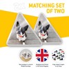 2 x Triangle Stickers 10 cm - Boston Terrier Dog