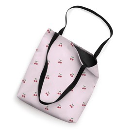Cherry Cute Pink and Red Cherry Cartoon Heart Pattern Design Tote Bag