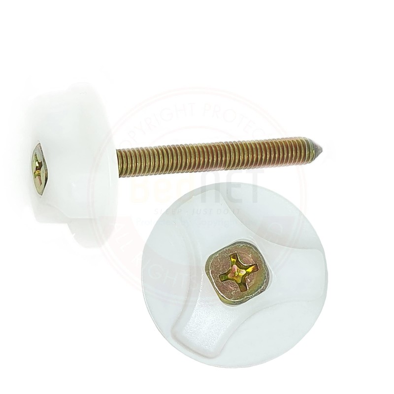 BEDNET 2 x M8 x 75mm Headboard Bolt With Fitted