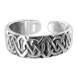 Gem Avenue 925 Sterling Silver 5mm Celtic Knot Adjustable Toe Rings for Women