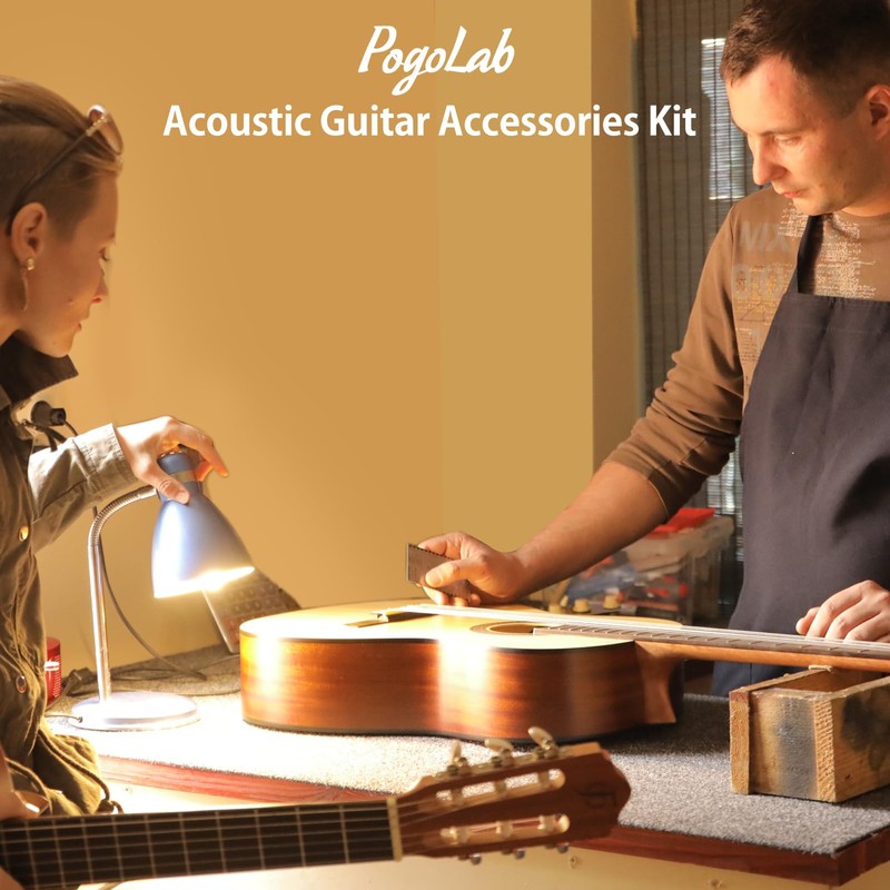 25PCS Acoustic Guitar Accessories Kit, PogoLab Guitar Tool Changing Kit