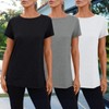 SUNBS Womens 3 Pack T-Shirts Short Sleeve Summer Tops Fashion