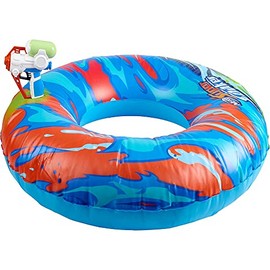 NERF Super Soaker Hydro Battle Ride-On Cruiser  Flotador Inflable para Piscina con Mega Water Blaster                                                 