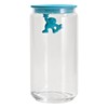 A di Alessi Gianni 6-Cup Glass Jar, Aqua Blue, cl 140 -