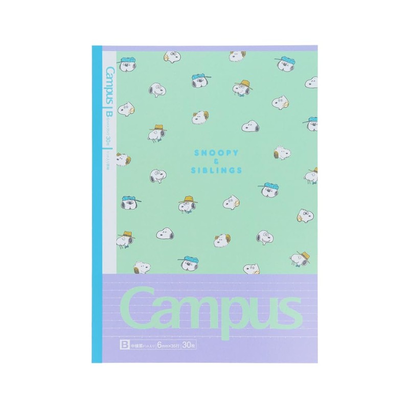 Sunstar Stationery S2691736 Snoopy Notebook, Campus Notebook, B Ruled, 5