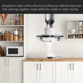 8 Inch to 6 Inch Duct Reducer, Hon&Guan Duct Reducer Increaser 6 to 4 Reducer for 6/8 Inch Ducting HVAC Ventilation System-Black.