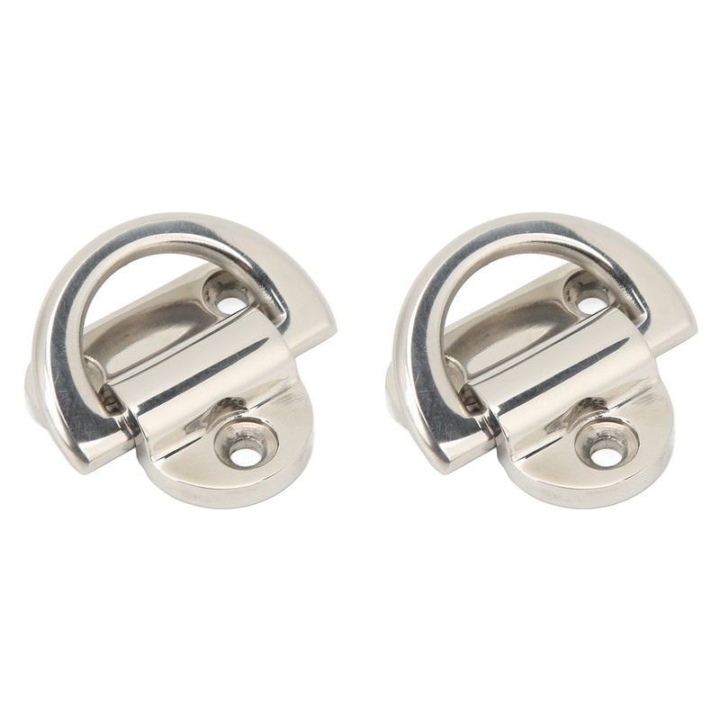 Stainless Steel Marine Folding Pad Eye Cleat Heavy Duty D