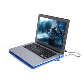 Richer-R Laptop Cooling Pad, Portable Ultra-Quiet Laptop Cooler Suitable for 14 inch or Below Notebook with Fans, light Weight Design(Blue)