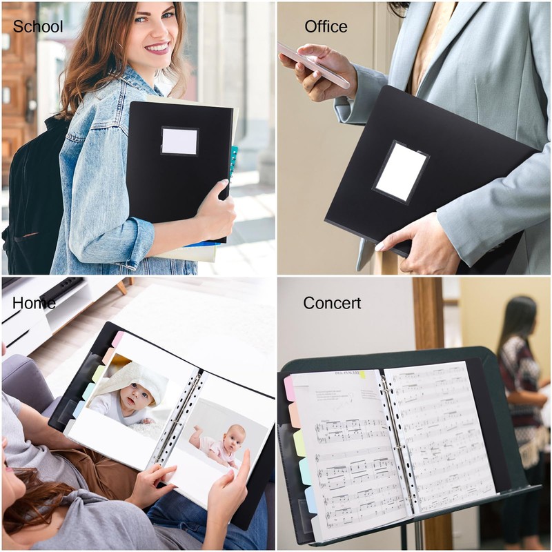 Uquelic Presentation Ring Binder, A4 Display Folder with 80 Punched