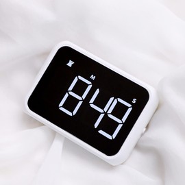 AIFUSI Temporizador Digital de Cocina, Temporizador Inteligente con Gran Pantalla LED, Aviso sonoro, Soporte Trasero, Agujero Colgante para Cocinar, Ducha, Estudio. (Blanco)