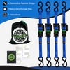 Retractable Ratchet Straps(4PK 1.0INX12FT) - 1,500lb Break Strength, Ratchet Straps