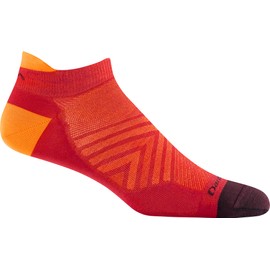Darn Tough Vermont Men's Run No Show Tab Ultra-Lightweight Running Sock (Style 1033) - Race Red, Medium
