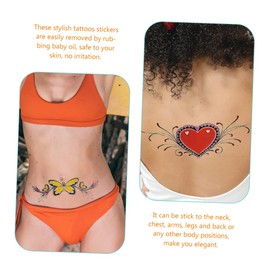 Mikinona Temporary Women Body Stickers 8 Sheets Pack Waterproof Easy to Apply