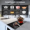 POTFYA Double Electric Cooktop,110V 2100W Electric Stove Top, 9 Power