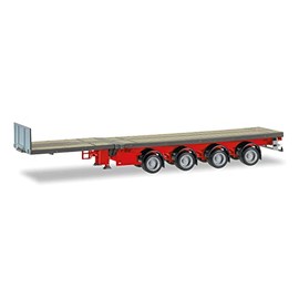 herpa 076203-008 Teletrailer 4-axis, iron grey, model car, miniature models, small model, collector's item, detailed iron grey