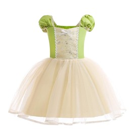 Lito Angels Princess The Frog Tiana Fancy Dress Up Costume Tulle Skirt for Baby Girls Age 6-12 Months 363