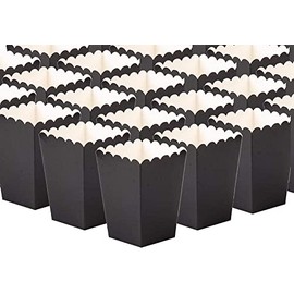 Black Popcorn Boxes Small Cardboard Popcorn Mini Containers,Pack of 24