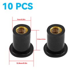 10Pcs Wear Resistant Motorcycle Rubber Well Nuts Durable Rubber Windshield Well Nuts Soft Windshield Bolt for Motorcycle