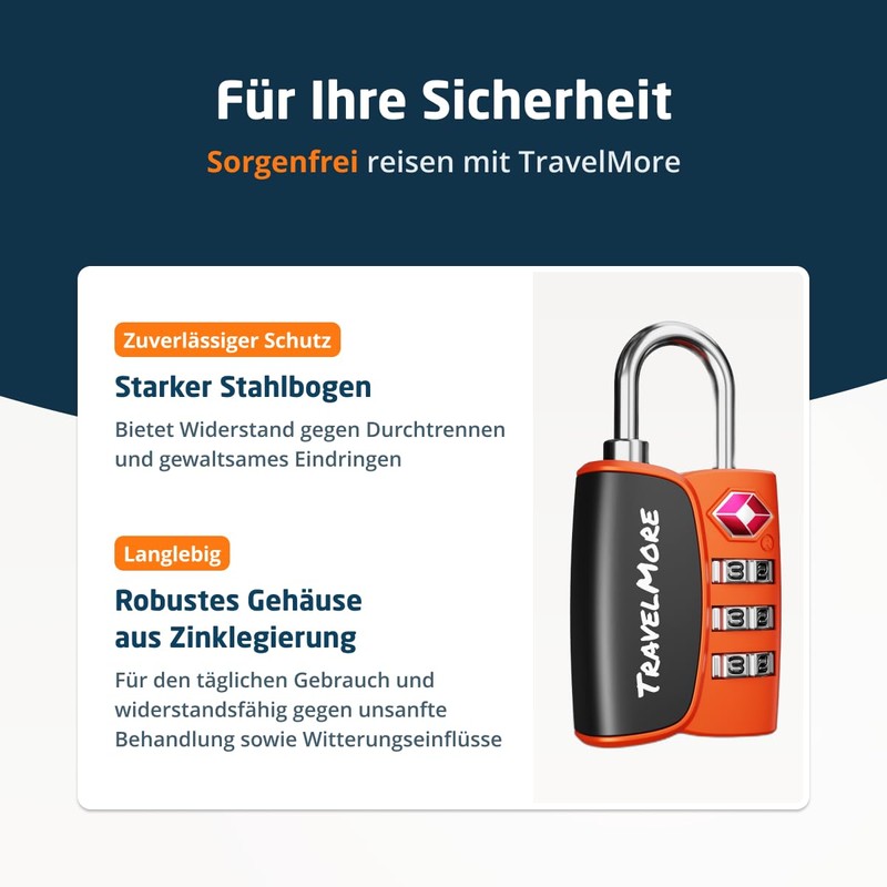 TSA Locks with Opening Alarm Indicator | TSA Suitcase Lock