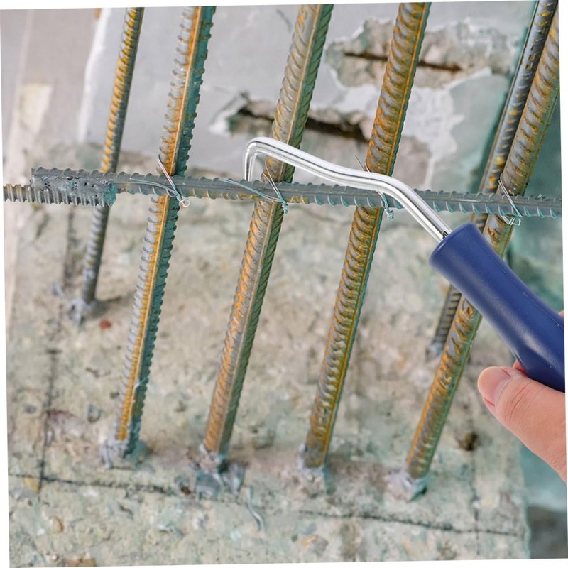 Operitacx Steel Rebar Wire Hook with Plastic Handle Robust Tool