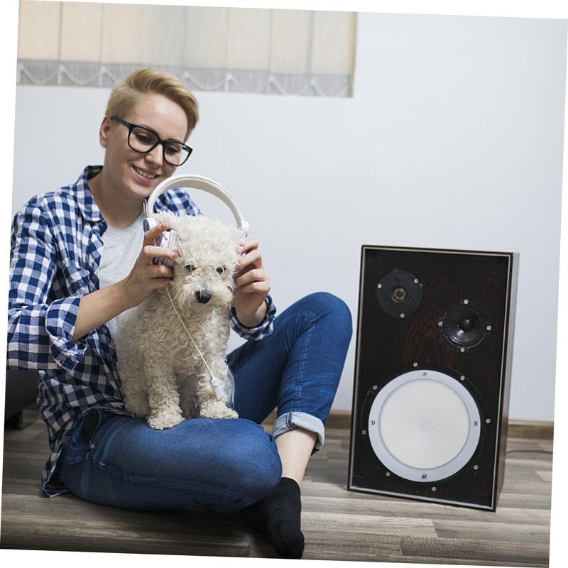 Operitacx 2Pcs Durable Speaker Covers White Audio Speaker Mesh Protective