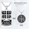 LEECCI Jerusalem Cross Necklace for Men 925 Sterling Silver Crusaders
