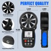 Digital Anemometer,Handheld Wind Speed Meter,Airflow Gauge Measures Wind Velocity Temperature