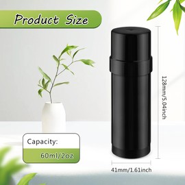 Mirrline 6 Pcs 60ml/2oz Deodorant Containers Plastic Twist Up Filling Bottle Deodorant Holder Stick for Crayon Chapstick Sunscreen Lotion Bar - Black
