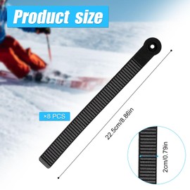 lasuroa 8 Pcs Snowboard Ankle Binding Straps, Snowboard Ladder Strap Ski Straps Parts for Bindings Snowboard Binding Straps Replacement for Snowboard