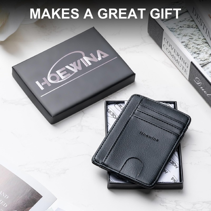Hoewina Slim Wallet for Men, Credit Card Holder Wallet, Minimalist