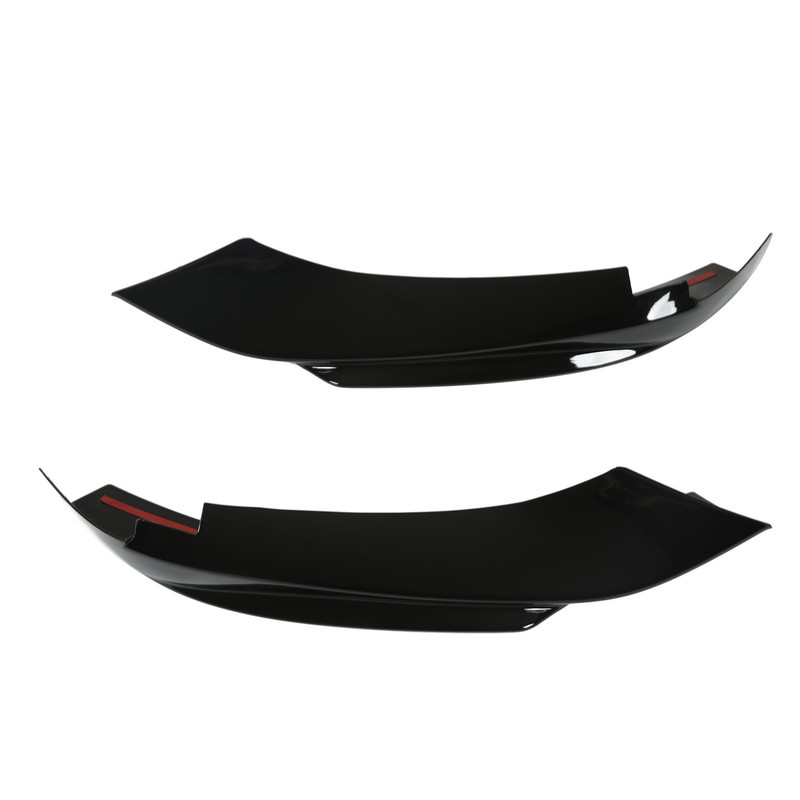 2 Pcs Front Bumper Diffuser Glossy Black Left Right Lip