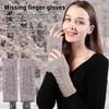Knitted Arm Warmers Gloves Winter Long Fingerless Gloves, Essential Wool