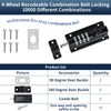 Combination Locking Bolt 2 Pack,Thickened Solid Zinc Alloy Combination Barrel