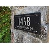 Stone Address Plaque With Engraved Numbers. Address Sign Made from