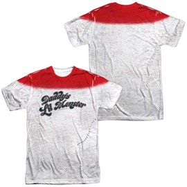 Popfunk Suicide Squad Harley Q Monster Unisex Adult Sublimated Costume T-Shirt - Front/Back, Multicolor, Small