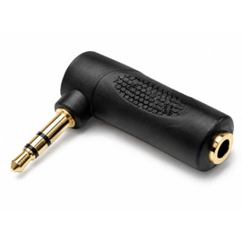 CNCTWO C243535SLAFOCT25 L Type Converter, Heavy Duty, 0.1 inch (3.5 mm) Stereo Conversion Connector, 4 Pole Female to 3 Pole Male (Large) Gold Plated Terminal, Compatible with Smartphones, Tablets