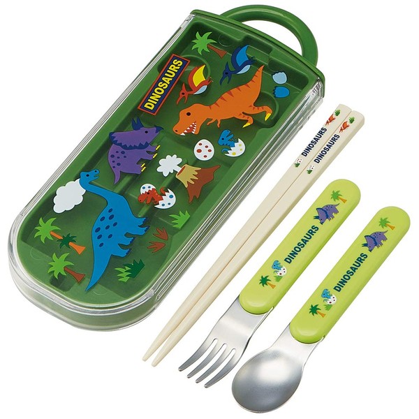 Skater TACC2AG-A Children's Antibacterial Slide Trio Set, Bento Box, Chopsticks,