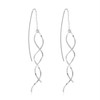 Philip Jones Silver Plated Spiral Thread Earrings