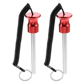 2Pcs Weight Stack Pin, Universal Magnetic Weight Pin with Pull Rope Strength Training Equipment for Commercial Gym or Home Gym Exercise Machine Accessories, Red