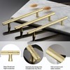 AITITAN 10 Pack Gold Kitchen Handles - Knurled, 192mm Hole