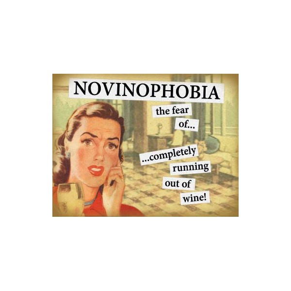 Small (150 x 200mm) Metal Sign - Novinophobia - the