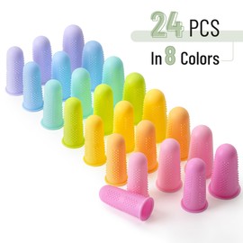 Mr. Pen Hot Glue Gun Silicone Finger Protectors, 24 pcs, Pastel Colors Finger Tips and Grip