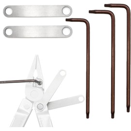 Wrench Set for Multi-Tools - Includes 2 304 Stainless Steel Knurled Nut Wrenches, 2 S2 Steel T10 & 1 T8 Wrenches, Ideal Addition to Multi-Tool Kit for Adjusting Screw Tightness