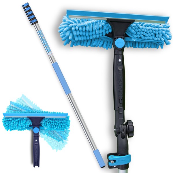 26ft Window Squeegee with Extension Pole, Window Cleaner Tool with
