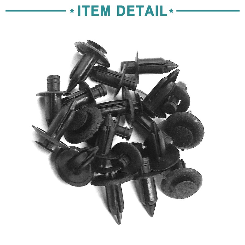 ACROPIX 20pcs Plastic Drive Rivet Flap Bumper Push Clip 6mm