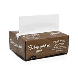 1000ea - 10 X 10-3/4 White Interfolded Dry Wax Bakery Tissue