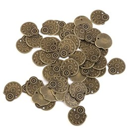 jojofuny 50pcs Vintage Bronze Steampunk Gears Charms for Jewelry Making Crafting and Cosplay Metal Clock Watch Wheel Accessories for DIY Projects
